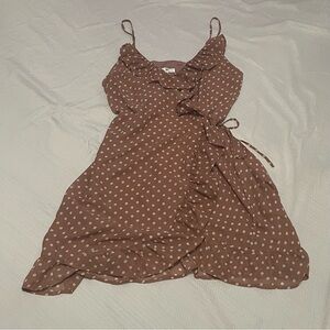 BP Brown Polka Dot Mini Dress